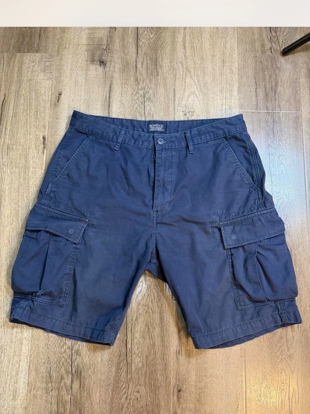 Levi's Dark Blue Cargo Shorts with Multi-Pocket Design
